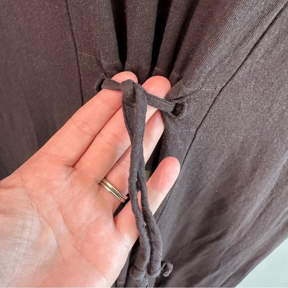 Vintage Blue Fish 1998 Sleeveless Hand Printed Apple Lagenlook Dress One Size - Picture 7 of 11